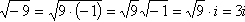 sqrt(-9) = 3i