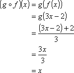 g(f(x)) = x