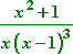 (x^2 + 1) / [ x (x - 1)^3 ]