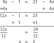 x = 2